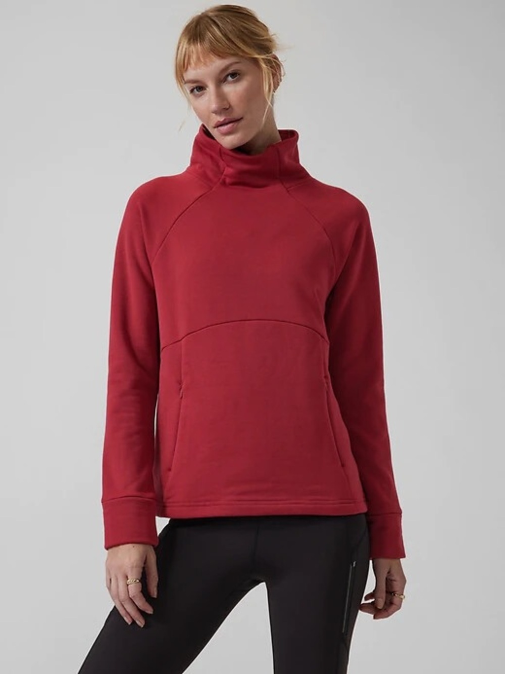 ATHLETA Polartec Funnel Neck Sweatshirt Size Small